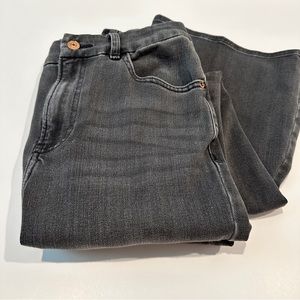 NWOT Express high rise black flare jeans - ultra hyper stretch